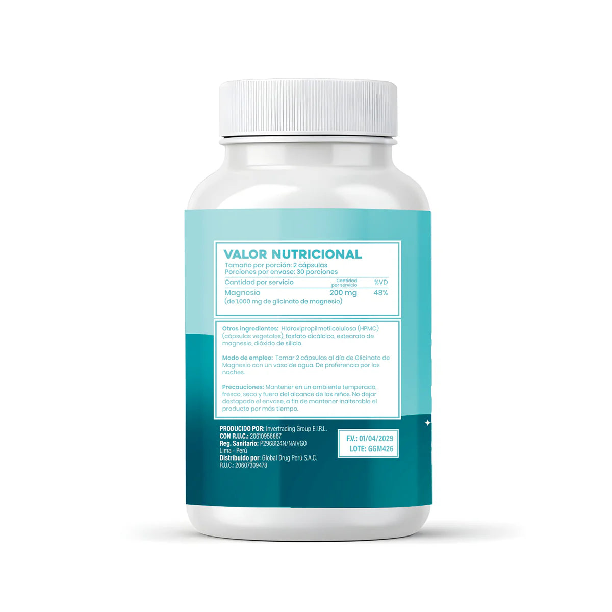 Glicinato de Magnesio 200mg